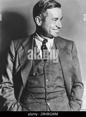 Vereinigte Staaten: c. 1930 Ein Porträt von will Rogers, Schauspieler, Cowboy, Darsteller und Humorist. Stockfoto