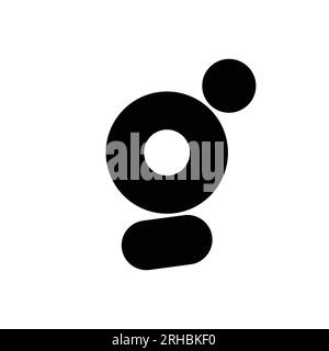 G-Logo minimalistisches Design Dekor Symbol des Unternehmens Schwarz-Weiß-Symbol. Stock Vektor