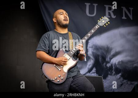 Urne, live beim Bloodstock Open Air Festival 2023 in Catton Park, Derbyshire, Großbritannien. Stockfoto