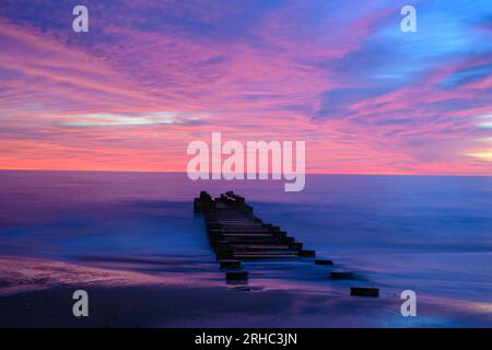 Sonnenaufgang am Rehoboth Beach Delaware Stockfoto