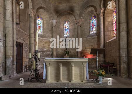 VUE intérieure de l'église Notre-Dame-de-l'Assomption - Choeur Stockfoto