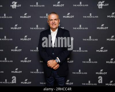 Ricardo Guadalupe, CEO von Hublot, posiert am 15. August 2023 bei einer privaten Veranstaltung in Melbourne, Australien. Kredit: Corleve/Alamy Stock Photo Stockfoto