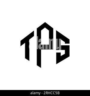 Logo mit TPS-Buchstaben und Polygonform. TPS-Polygon- und würfelförmiges Logo. TPS-sechseckige Vektorvorlage in Weiß und Schwarz. TPS-Monogr Stock Vektor