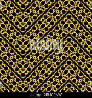 Geometrisches abstraktes Nahtloses Muster Hintergrund trendiges Design Dekor Vintage Elegantes Vektorbild bereit zum Aufdrucken. Stock Vektor