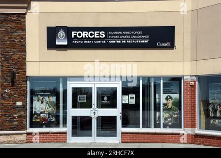 Sydney, Kanada - 25. Juli 2023: Canadian Armed Forces Recruitment Centre in Sydney, Nova Scotia. Die Rekrutierung ist für die kanadischen Streitkräfte von entscheidender Bedeutung Stockfoto