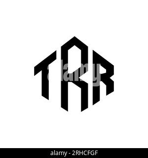 Logo mit TRR-Buchstaben und Polygonform. TRR-Polygon- und würfelförmiges Logo. TRR sechseckige Vektor-Logo-Vorlage in Weiß und Schwarz. TRR Monogr Stock Vektor