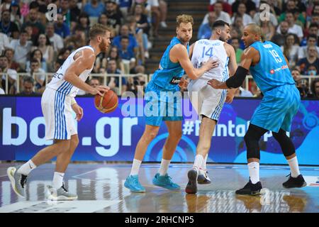 Thomas Walkup (griechische Nationalmannschaft) gegen Slowenien Stockfoto