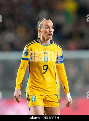 August 15 2023: Kosovare Asllani (Schweden) schaut während eines Spiels zu, AT, . Kim Price/CSM Stockfoto