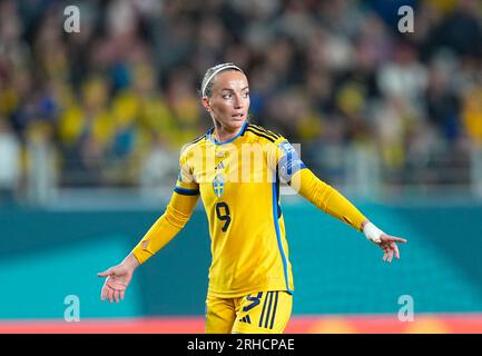 August 15 2023: Kosovare Asllani (Schweden) schaut während eines Spiels zu, AT, . Kim Price/CSM Stockfoto