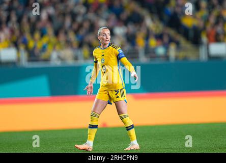 August 15 2023: Kosovare Asllani (Schweden) schaut während eines Spiels zu, AT, . Kim Price/CSM Stockfoto