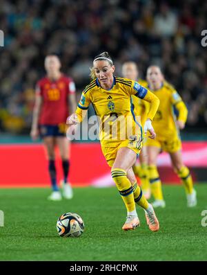 August 15 2023: Kosovare Asllani (Schweden) kontrolliert den Ball während eines Spiels, AT, . Kim Price/CSM Stockfoto