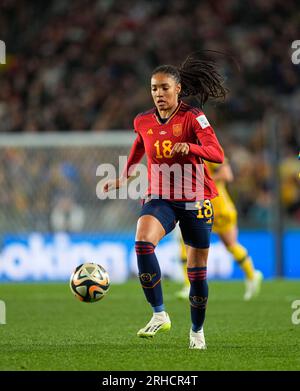 August 15 2023: Salma Paralluelo (Spanien) kontrolliert den Ball während eines Spiels, AT, . Kim Price/CSM Stockfoto