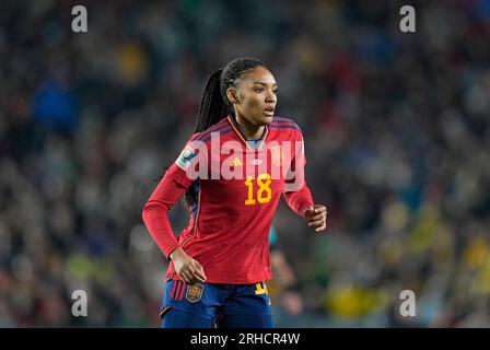 August 15 2023: Salma Paralluelo (Spanien) schaut während eines Spiels, am, . Kim Price/CSM Stockfoto