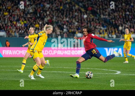 August 15 2023: Salma Paralluelo (Spanien) schießt während eines Spiels um, . Kim Price/CSM Stockfoto