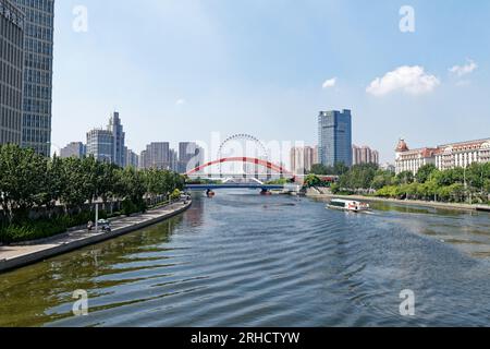 Tianjin Riverside Day Schönheit Stockfoto