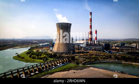 Kohlekraftwerk in Bokro, Jharkhand Stockfoto