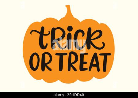 Halloween-Handschrift mit Kürbis Stock Vektor