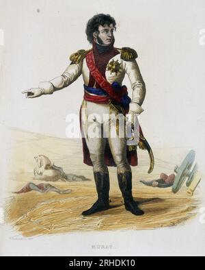 Joachim Murat (Gioacchino Murat) (1767-1815), marechal de France et roi de Naples- in 'Plutarque Francais', 1841 (T.8) Stockfoto