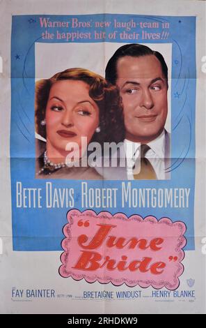 BETTE DAVIS und ROBERT MONTGOMERY im JUNI BRAUT 1948 Regisseur BRETAIGNE WINDUST Drehbuch Eileen Tighe und Graeme Lorimer Drehbuch Ranald MacDougall Miss Davis Garderobe Edith Head Music David Buttolph Produzent Henry Blanke Warner Bros Stockfoto