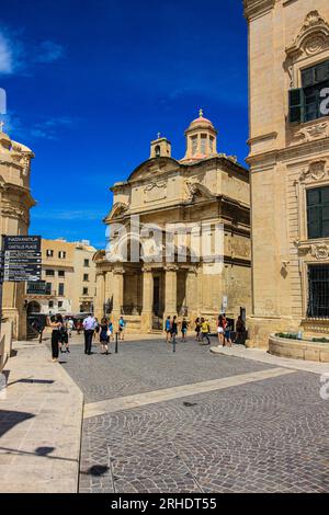 Kirche der Heiligen Katharina von Italien, Valletta, auf der Mittelmeerinsel Malta. Stockfoto