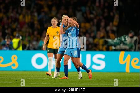 Sydney, Australien. 16. August 2023: Ella Toone (England) /01hc/ während eines Spiels, at, . Kim Price/CSM Stockfoto