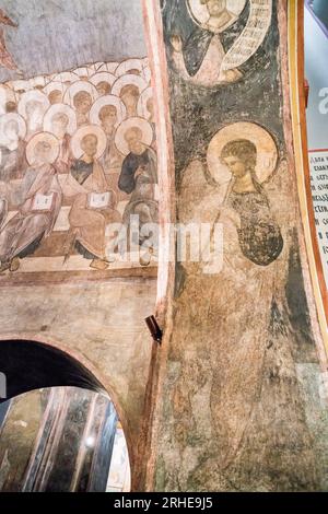 Fresken von Andrey Rublev in der Dormition Cathedral in Wladimir, Russland Stockfoto