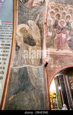 Fresken von Andrey Rublev in der Dormition Cathedral in Wladimir, Russland Stockfoto