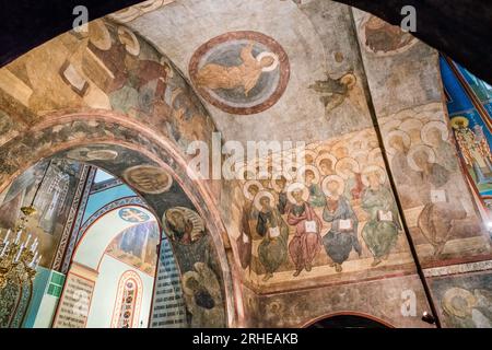 Fresken von Andrey Rublev in der Dormition Cathedral in Wladimir, Russland Stockfoto