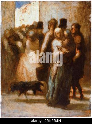 Honoré Daumier, an die Straße, Ölgemälde auf Schalttafel, 1840-1850 Stockfoto