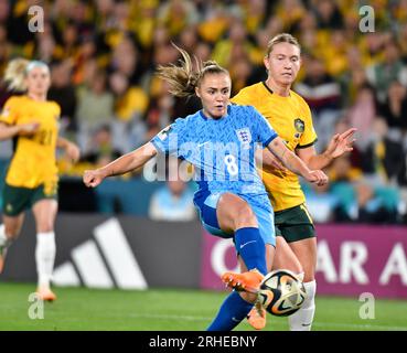 Sydney, Australien. August 2023. England's Georgia Stanway während des Halbfinales der FIFA Frauen-Weltmeisterschaft 2023 im Stadion Australien in Sydney (Kleber Osorio) Kredit: Kleber Osorio/Alamy Live News Stockfoto