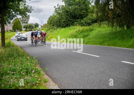 Post Nord Danmark rund besucht Gjern und die Lake Highlands während der Tour 2023 Stockfoto