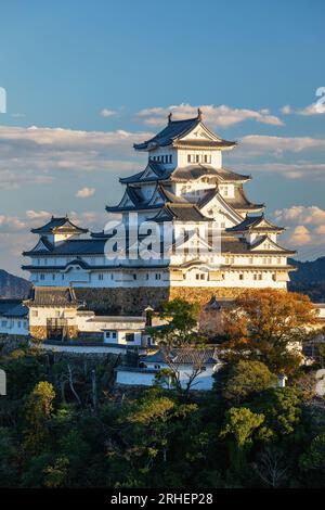 Schloss Himeji am späten Nachmittag, Himeji, Präfektur Hyōgo, Japan Stockfoto