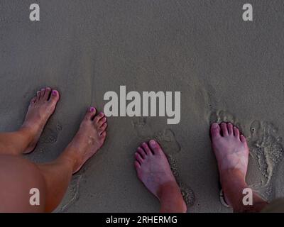 Sonniger Tag am Strand an der Golfküste Floridas Stockfoto