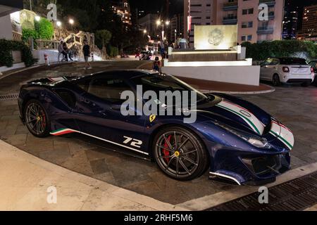 Ferrari 488 Pista Piloti in Monte Carlo, Monaco Stockfoto