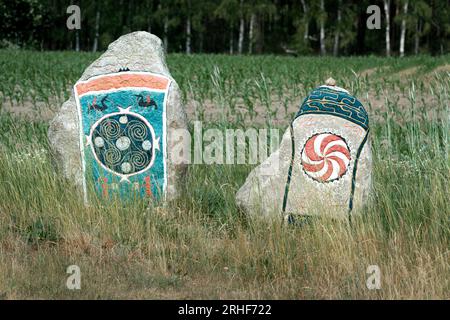 Findlingspark Henzendorf, Brandenburg, Deutschland Stockfoto