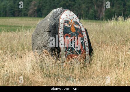 Findlingspark Henzendorf, Brandenburg, Deutschland Stockfoto