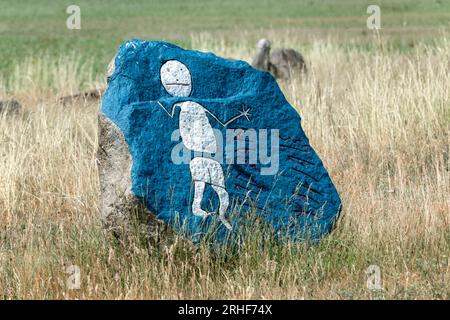 Findlingspark Henzendorf, Brandenburg, Deutschland Stockfoto