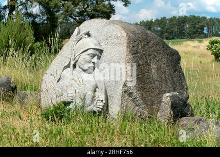 Findlingspark Henzendorf, Brandenburg, Deutschland Stockfoto