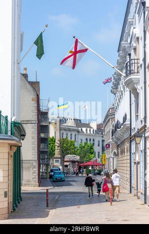 Bibliothek von Royal Square, St. Helier, Jersey, Kanalinseln Stockfoto