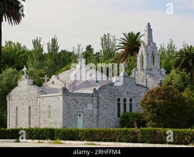 St. Sebastian Kapelle La Toja Insel Pontevedra Galicien Spanien Stockfoto