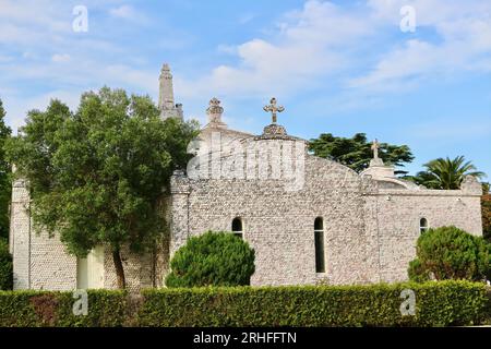 St. Sebastian Kapelle La Toja Insel Pontevedra Galicien Spanien Stockfoto