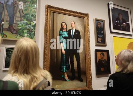 Im Inneren der neu renovierten und wiedereröffneten National Portrait Gallery in London, Großbritannien Stockfoto