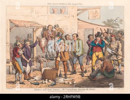 Sechserset mit gedruckter Verpackung und Titelseite: Shooting oder One Day's Sport of Three Real Good One's 1823 von Henry Thomas Alken Stockfoto