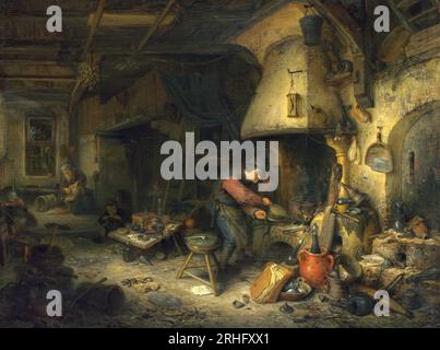 Der Alchemist 1661 von Adriaen van Ostade Stockfoto