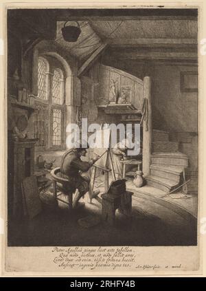 Maler in seinem Studio, wahrscheinlich 1667 von Adriaen van Ostade Stockfoto