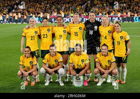 Sydney, Australien, 16. August 2023. Foto der australischen Mannschaft während des Halbfinalspiels der Frauen-Weltmeisterschaft zwischen den Australia Matildas und England im Stadium Australia am 16. August 2023 in Sydney, Australien. Kredit: Damian Briggs/Speed Media/Alamy Live News Stockfoto