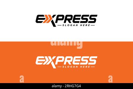 Moderne Express- oder Express-Lieferung für Logo-Designs vektorbearbeitbar Stock Vektor