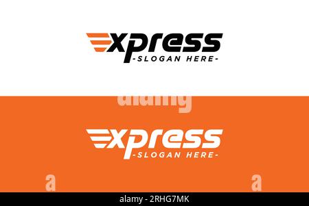 Moderne Express- oder Express-Lieferung für Logo-Designs vektorbearbeitbar Stock Vektor