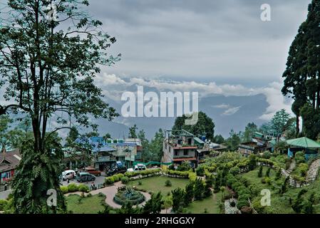 Darjeeling, westbengalen, Indien, 05.27.2023. Landschaftsblick auf den Bergpark in asien Stockfoto