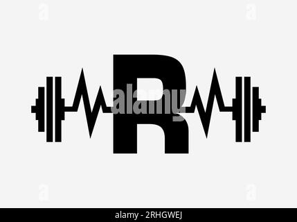 Logo „R Fitness Gym“. Symbol Für Fitness-Logotyp Stock Vektor